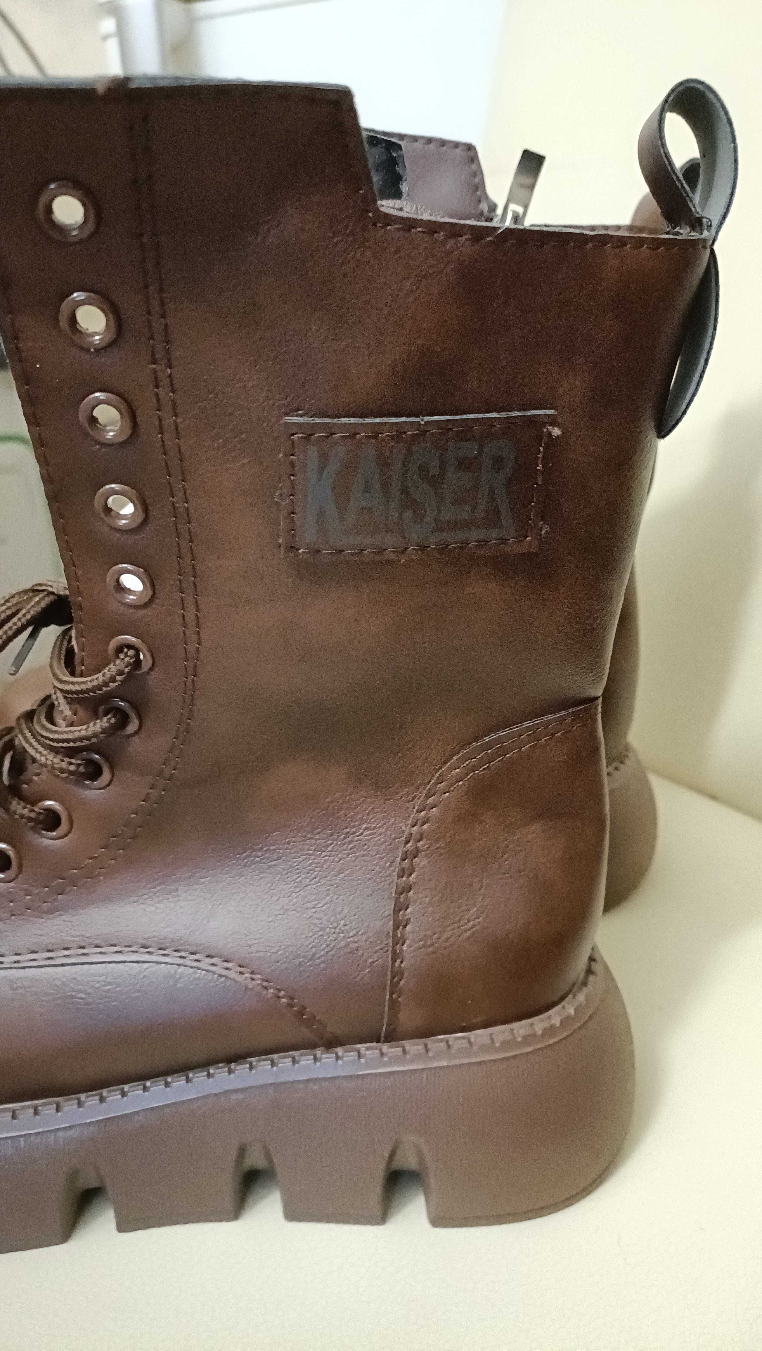 Botas Kaiser novas castanhas n.º 37