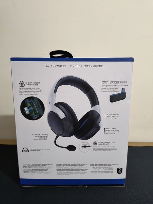 Fone Razer Kaira HyperSpeed Wireless/Bluetooth (para PS5/PC/Telemóveis