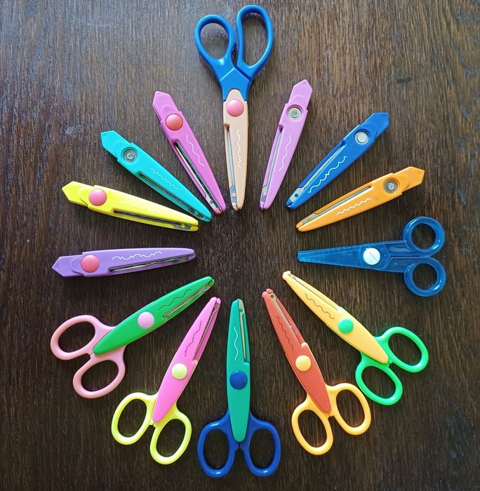 Nożyczki kreatywne, wycinanie wzorków, rękodzieło 14 szt.