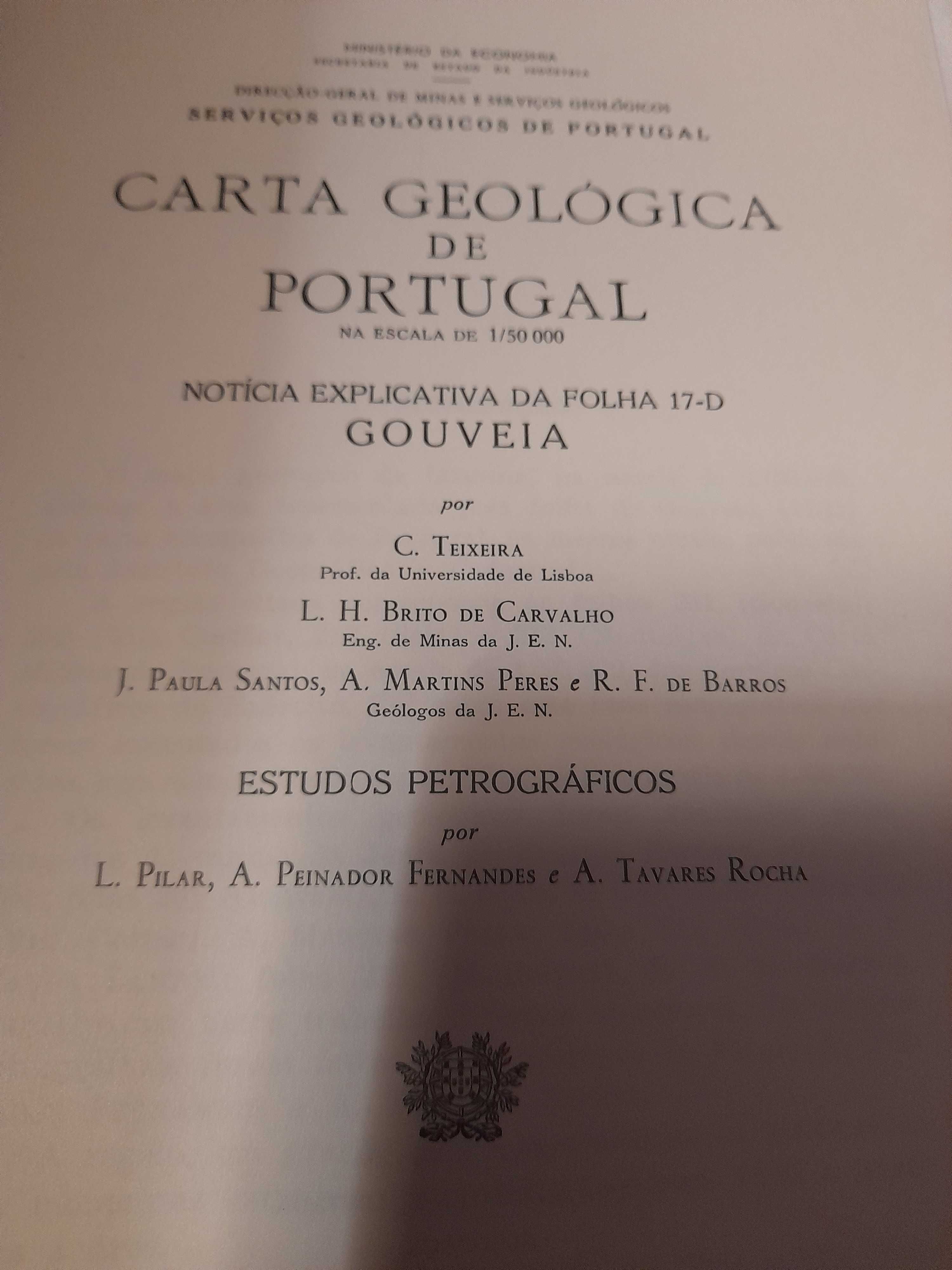 Carta geológica de Portugal-Gouveia