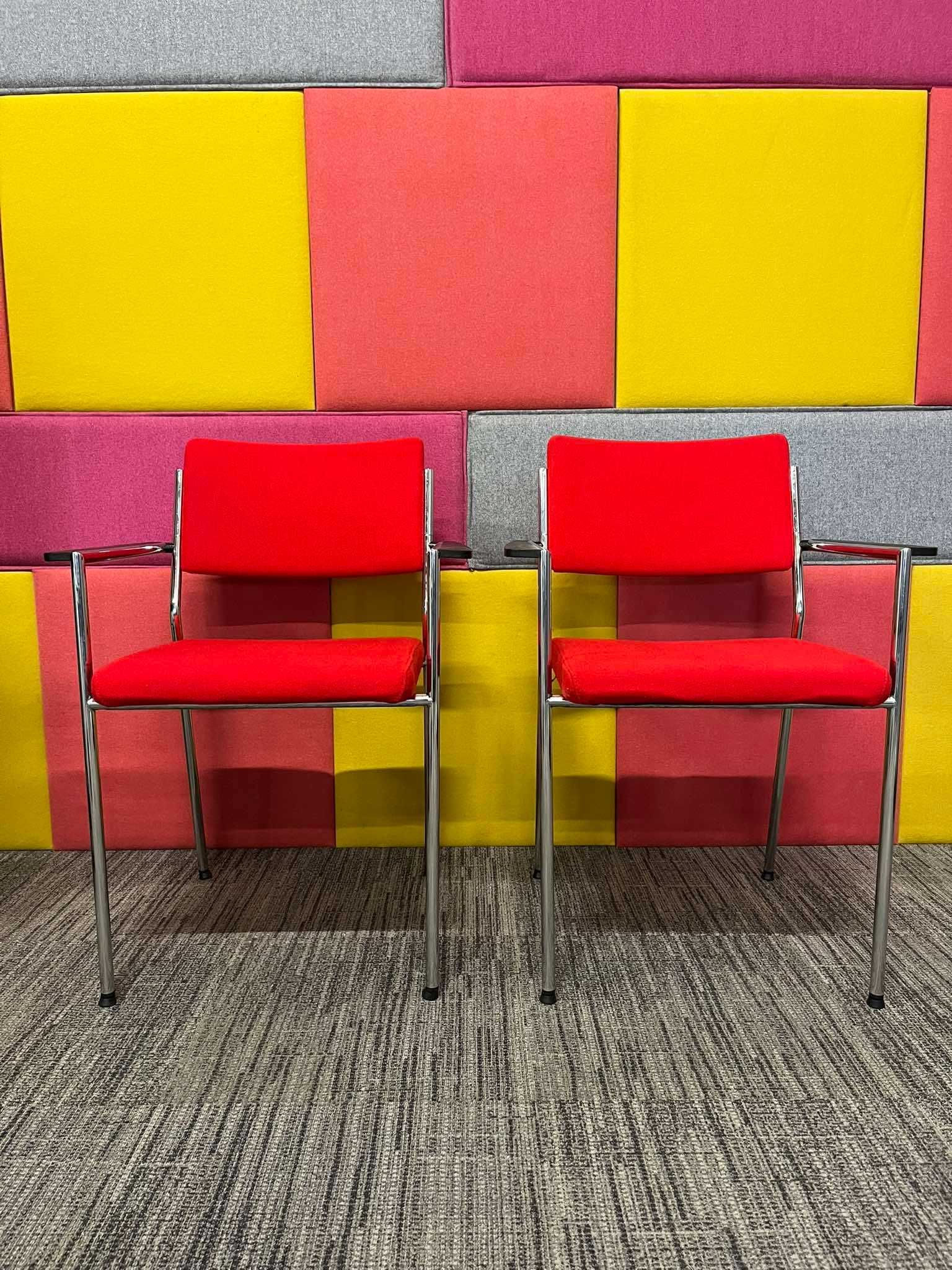 DUŻA ILOŚĆ Krzesło fotel konferencyjne biurowe Martela piękne chrom