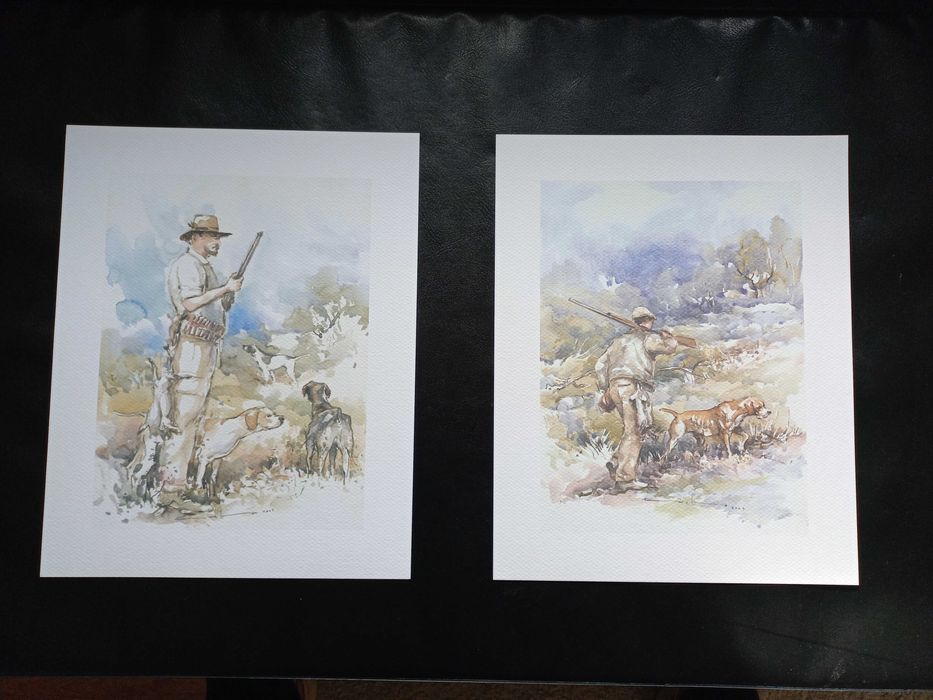 Coleção de 10 litografias "A Caça"