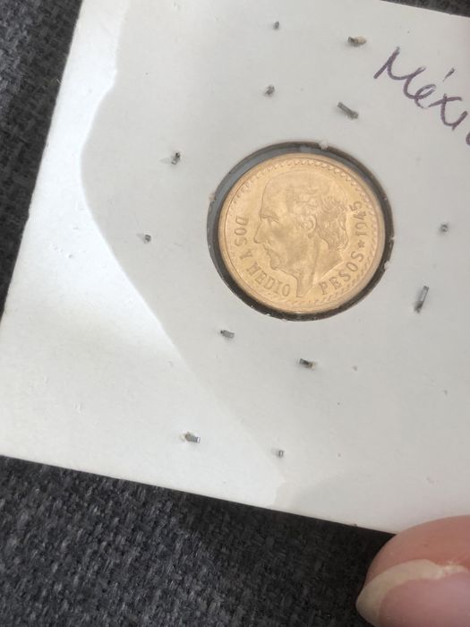 Moeda ouro 2,5 pesos Mexicanos