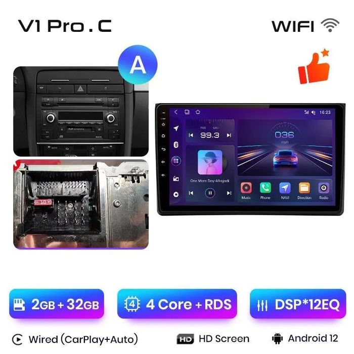 Radio nawigacja Audi A4 B6 B7 2000 - 2009 Carplay, 2GB, 32GB