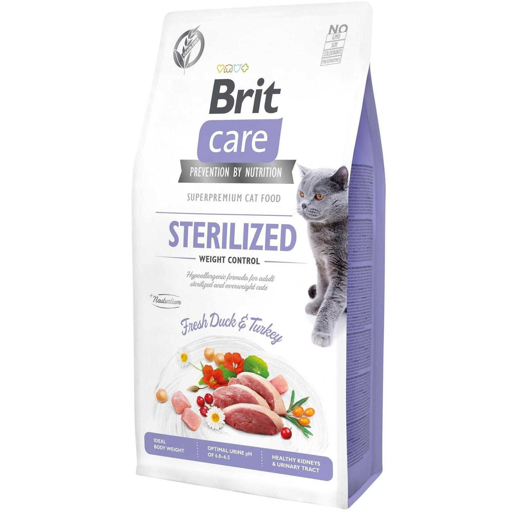 Корм для котов Brit Care Cat STERILIZED,WEIGHT CONTROL 7кг Срок11.24