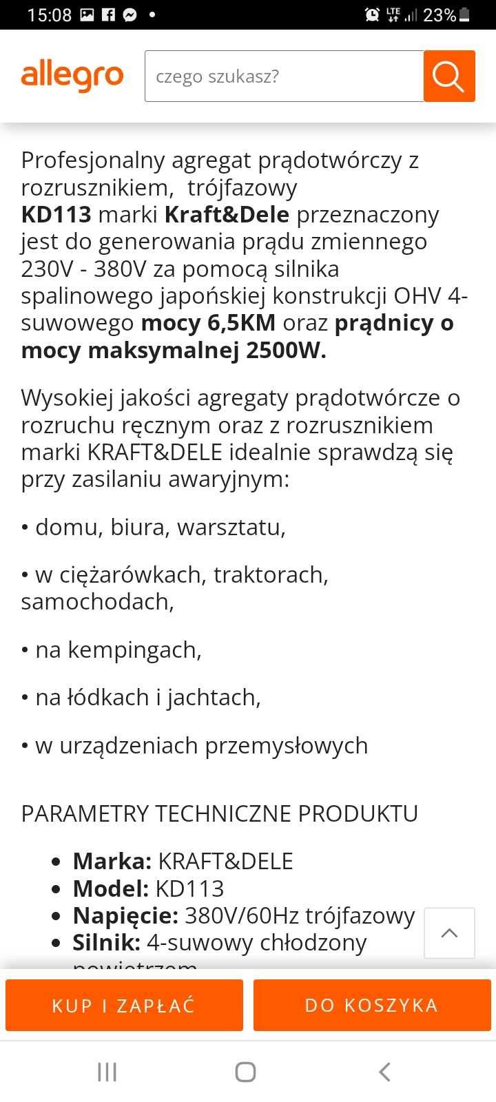 Agregat prądotwórczy w idealnym stanie
