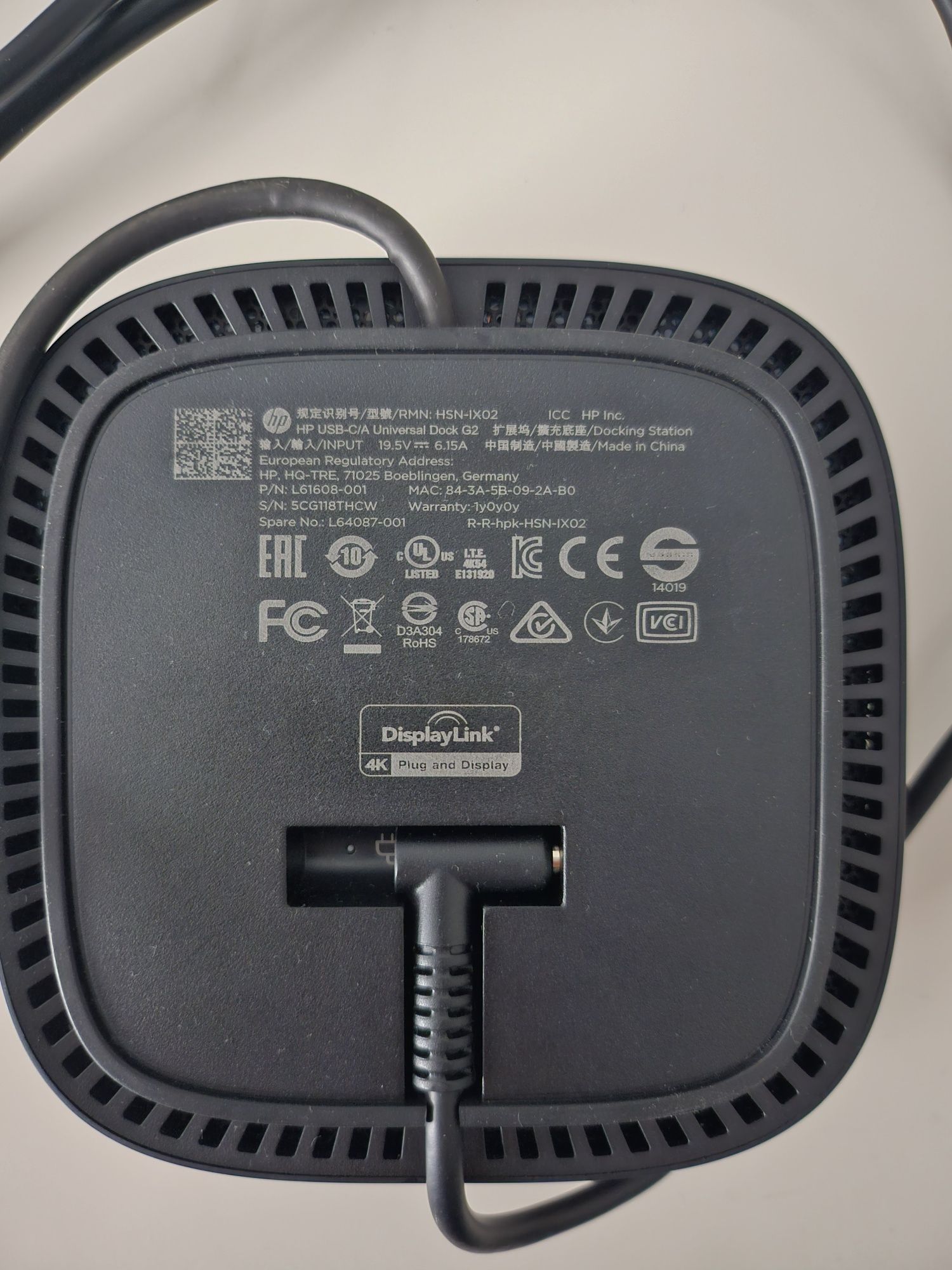 Dock station HP com display link