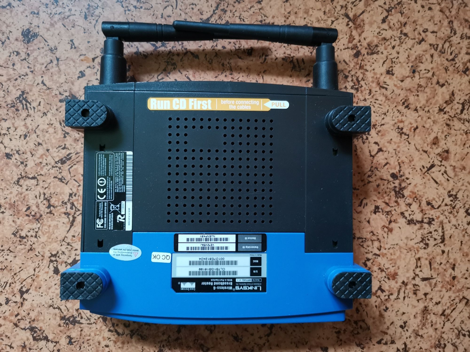 Router linksys wrt54gl