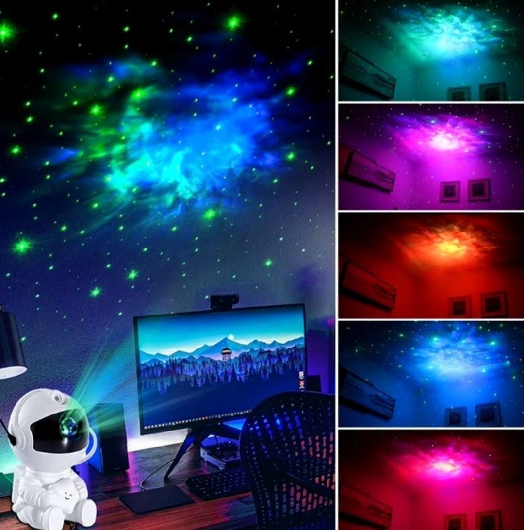 Projektor gwiazd LED - astronauta + pilot