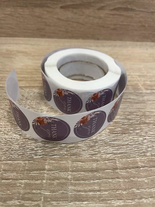Autocolantes / Stickers em rolo "thank you" para Festas / Neg