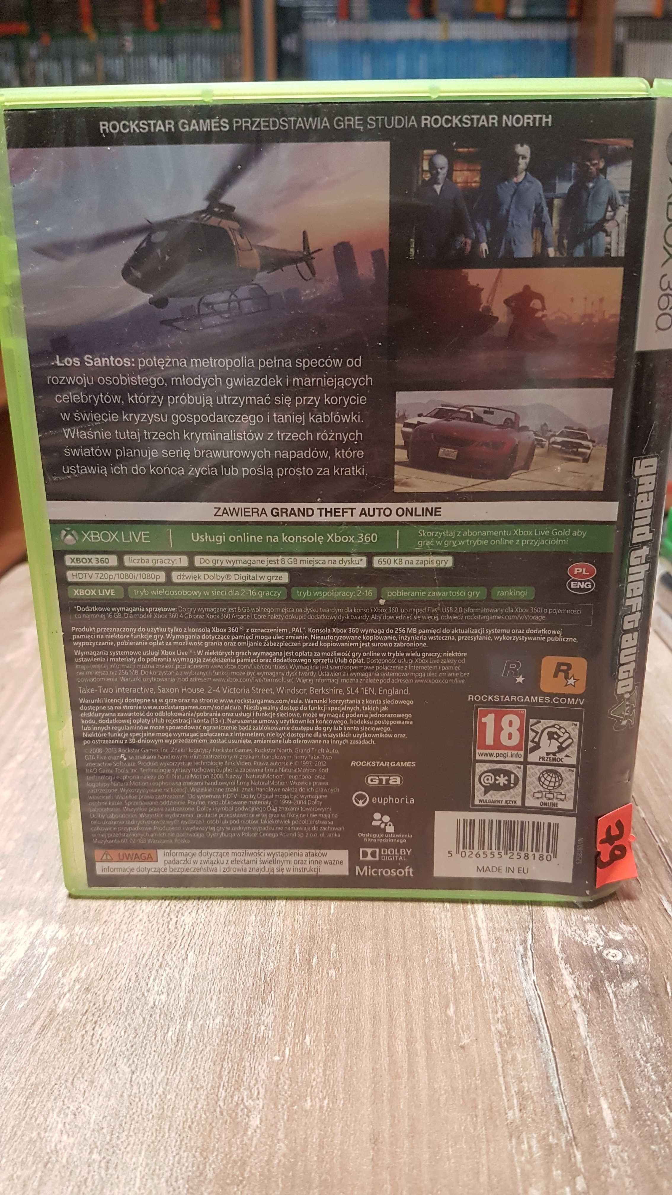 Grand Theft Auto V XBOX 360 Sklep Wysyłka Wymiana