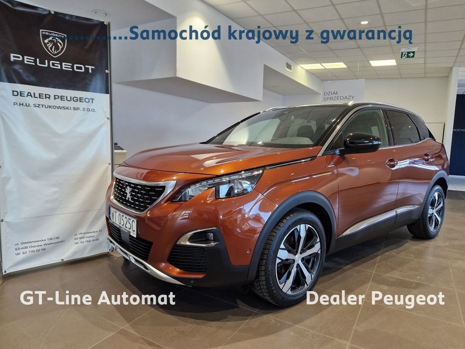 Peugeot 3008 1.6 PureTech GPF GT Line 180 KM EAT8 SalonPL Gwarancja Dealer Vat23%