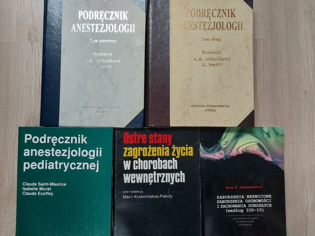 Podręczniki medyczne. Anestezjologia i inne