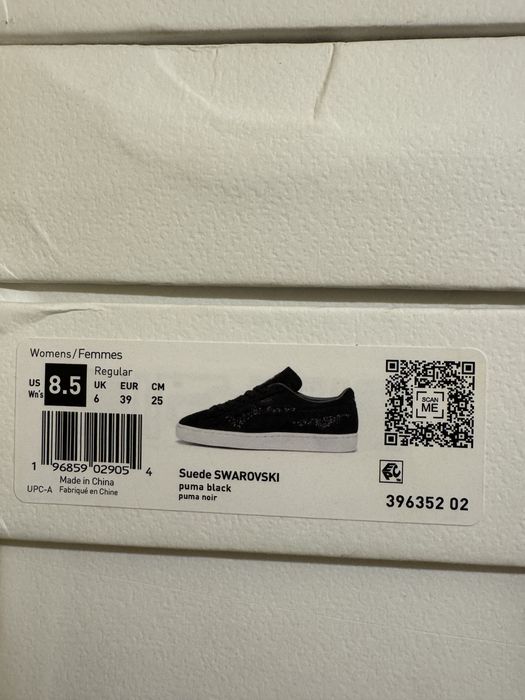 НОВІ PUMA SWAROVSKI ОРИГІНАЛ 40,5 25,8 26 жіночі кеди чорні 39635202