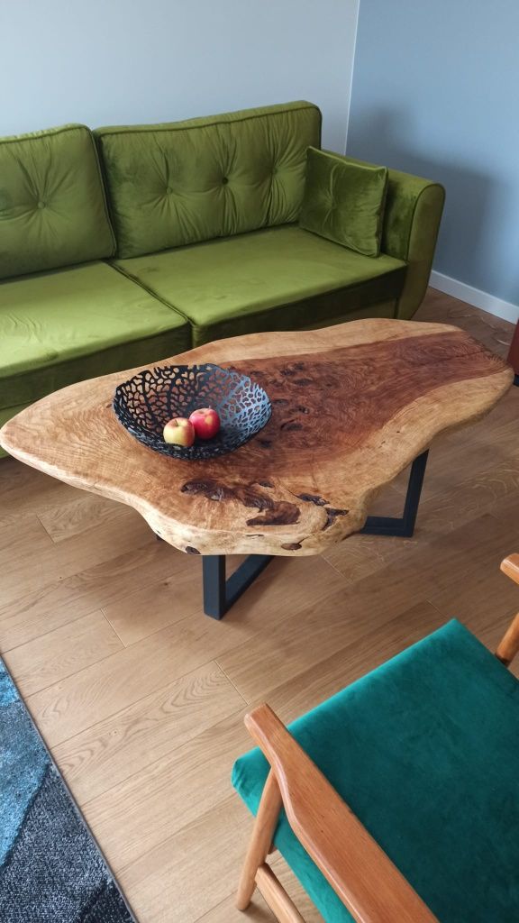Stół drewniany dębowy ława kawowa dębowa z jesionu monolitu loft
