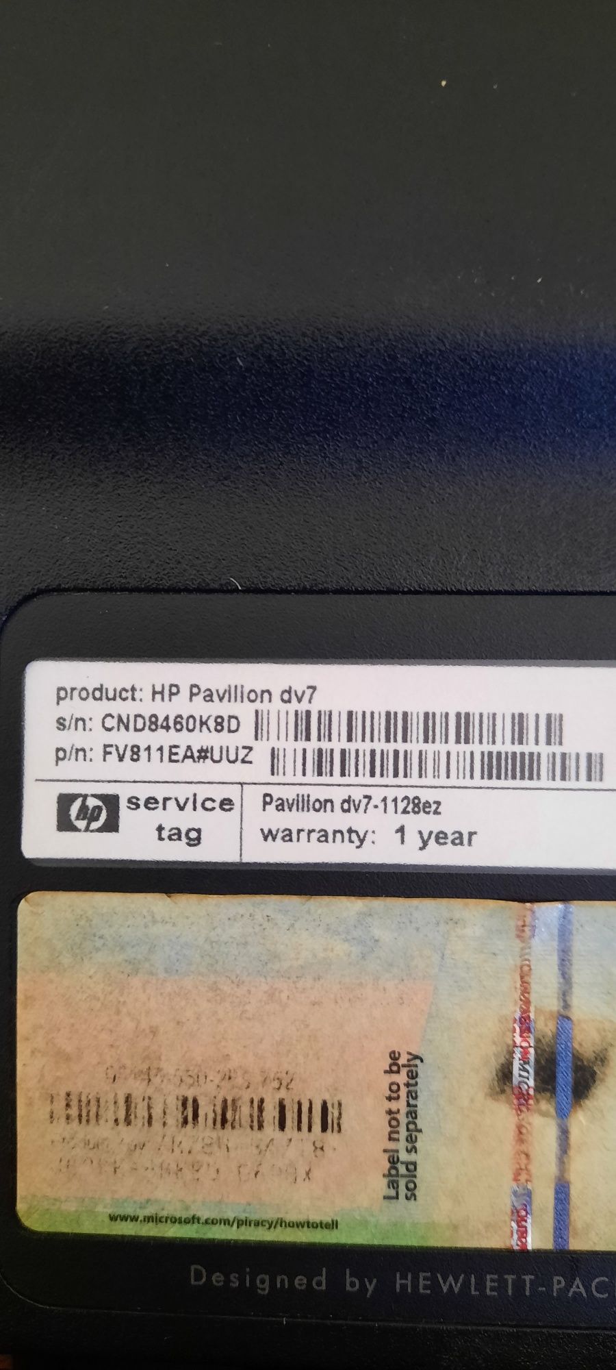 HP DV7 para peças