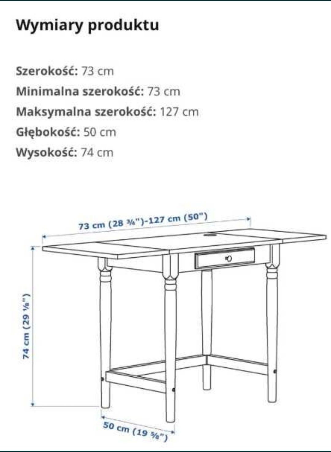 Stół Ikea Ingatorp biały rozkładany