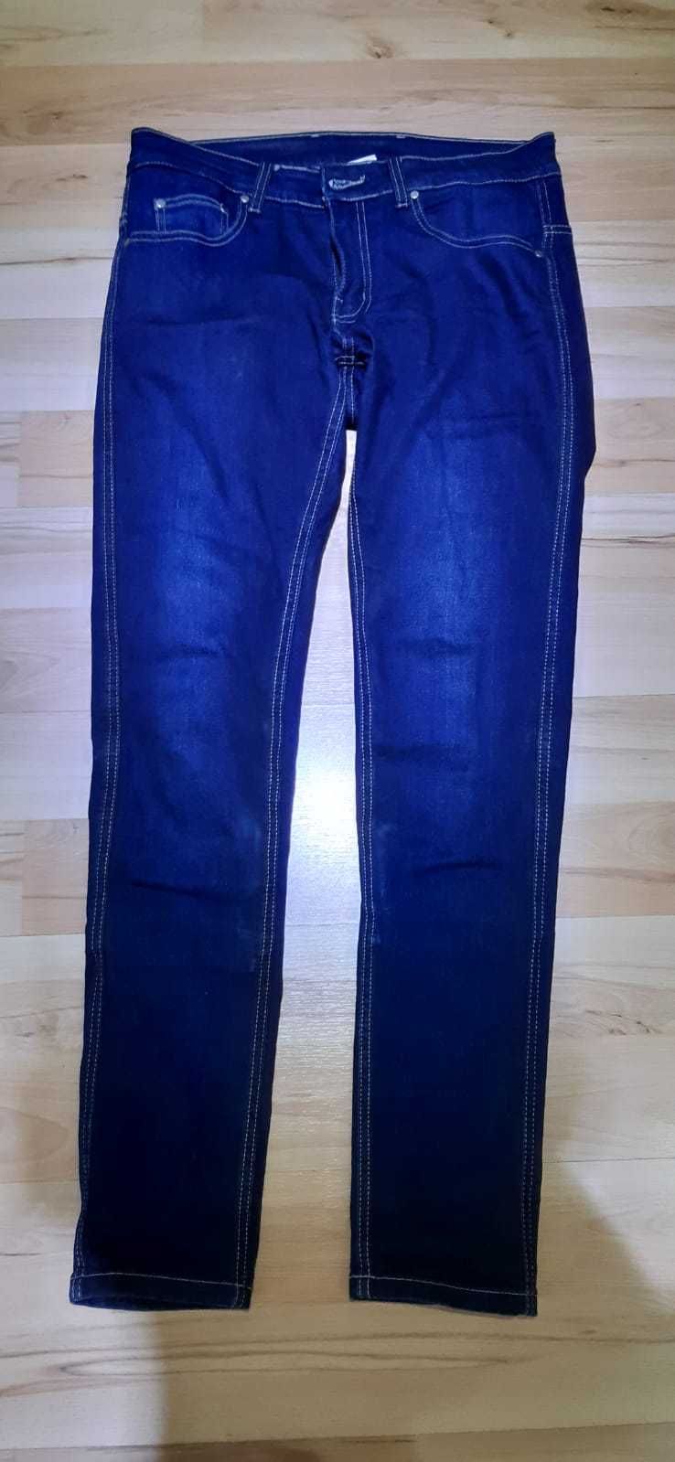 Calças Jeans motard azuis com proteção Kevlar Tamanho M slim elásticas