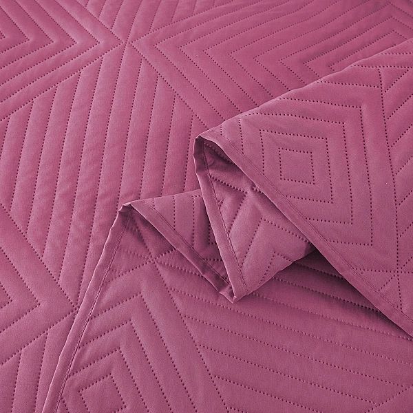 Narzuta 220x240 kapa pled na łóżko tłoczona jednolita mikrofibra ZEYNE
