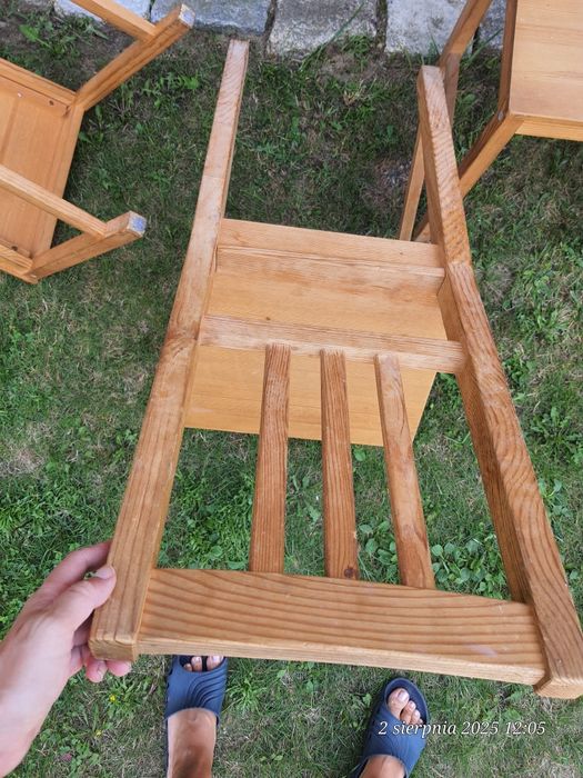 3 krzesla drewniane ikea stefan