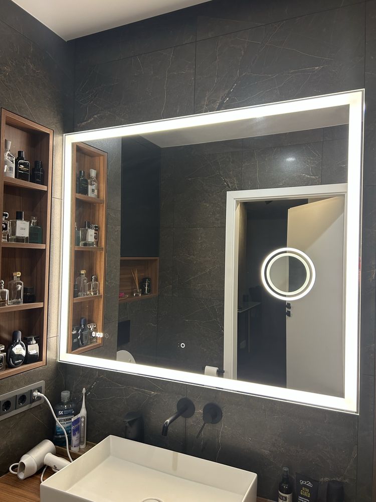 Prostokątne Lustro Łazienkowe Podświetlane LED01 120x100cm