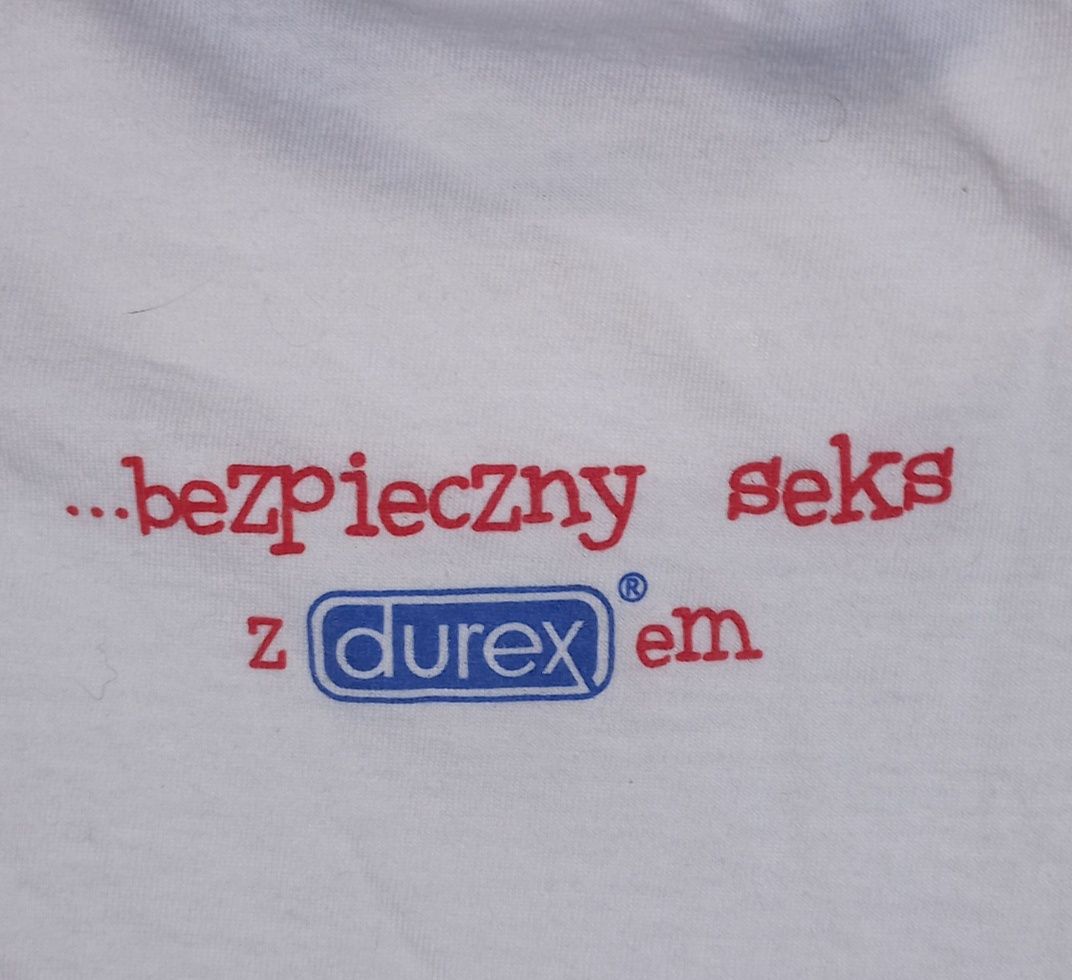 HIT koszulka DUREX Nowa! Unikat z wyrzutni Bezpieczny Seks CZARNA