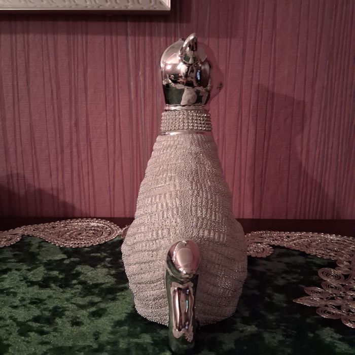 Dwie figurki kotów z cyrkoniami