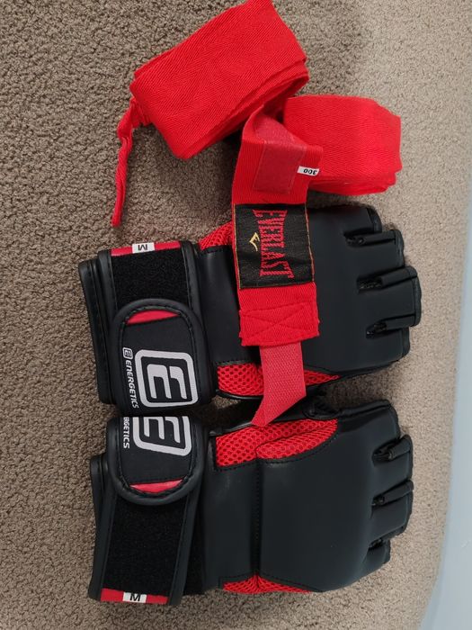 Рукавички для MMA + бинти everlast