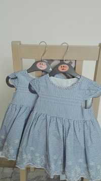 Sukienki dla bliźniaczek 68