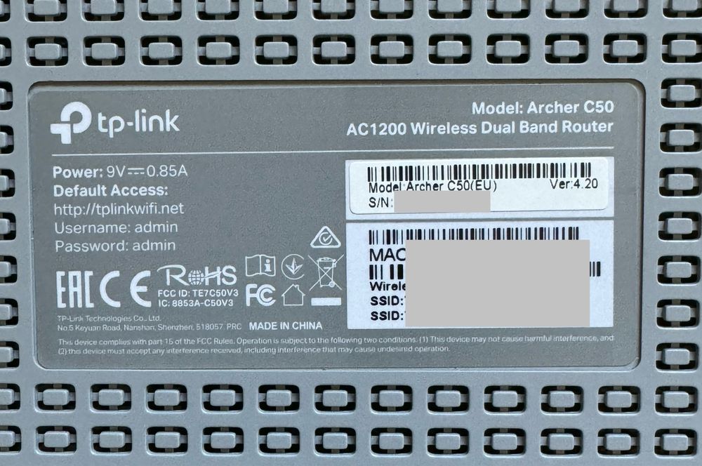 TP-Link Archer C50 v4.20 AC1200