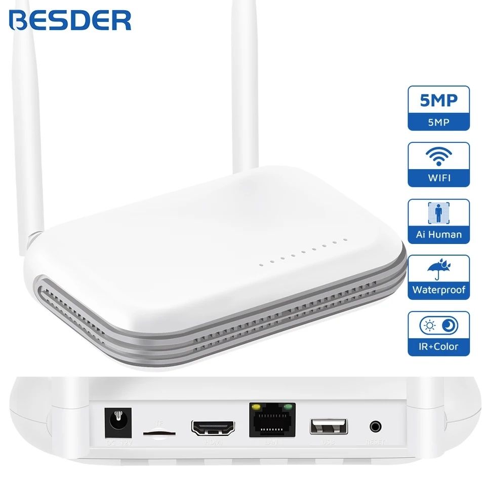 WiFi NVR 1тб 500гб 8ch h265 Onfiv сетевой видеорегистратор