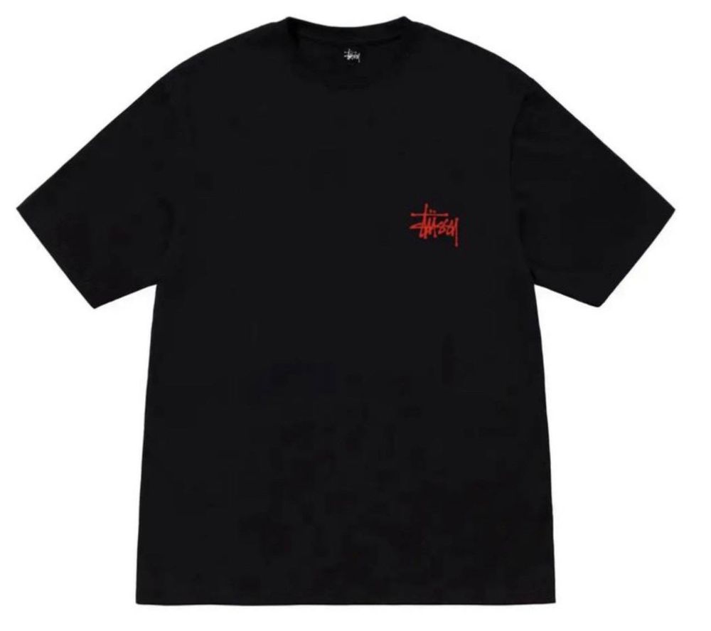 Мужские футболки Stussy Logo Стусси черные белые унисекс тишка шорты
