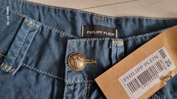 Philip Plein damskie krótkie spodenki jeansowe  26