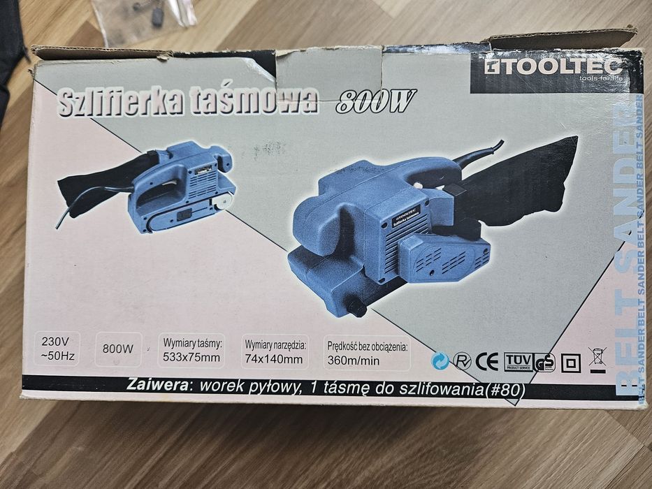 Szlifierka taśmowa 800W TOOLTEC