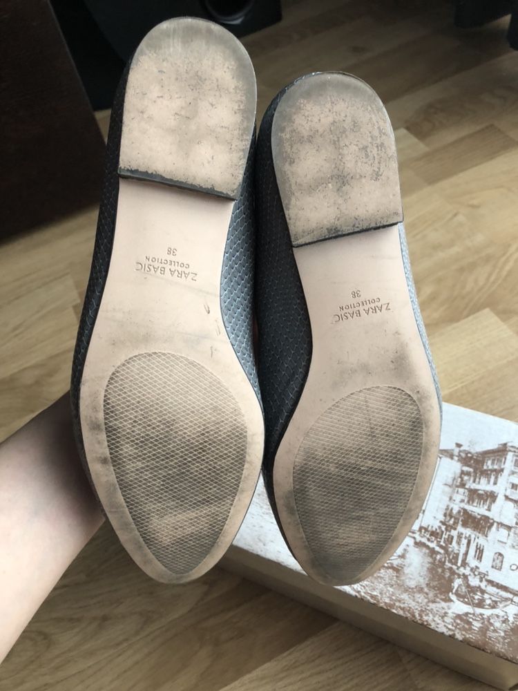Zara mokasyny 38 szare