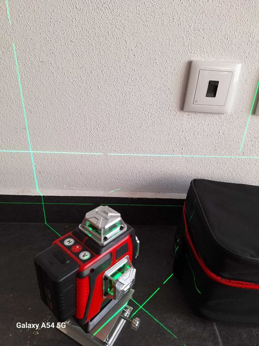 Nível laser 16 linhas 2 x bateria USB C 360 3D NOVO pladur mosaico