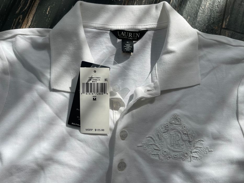 Ralph Lauren logo polo shirt. Поло коттон с вышивкой р М