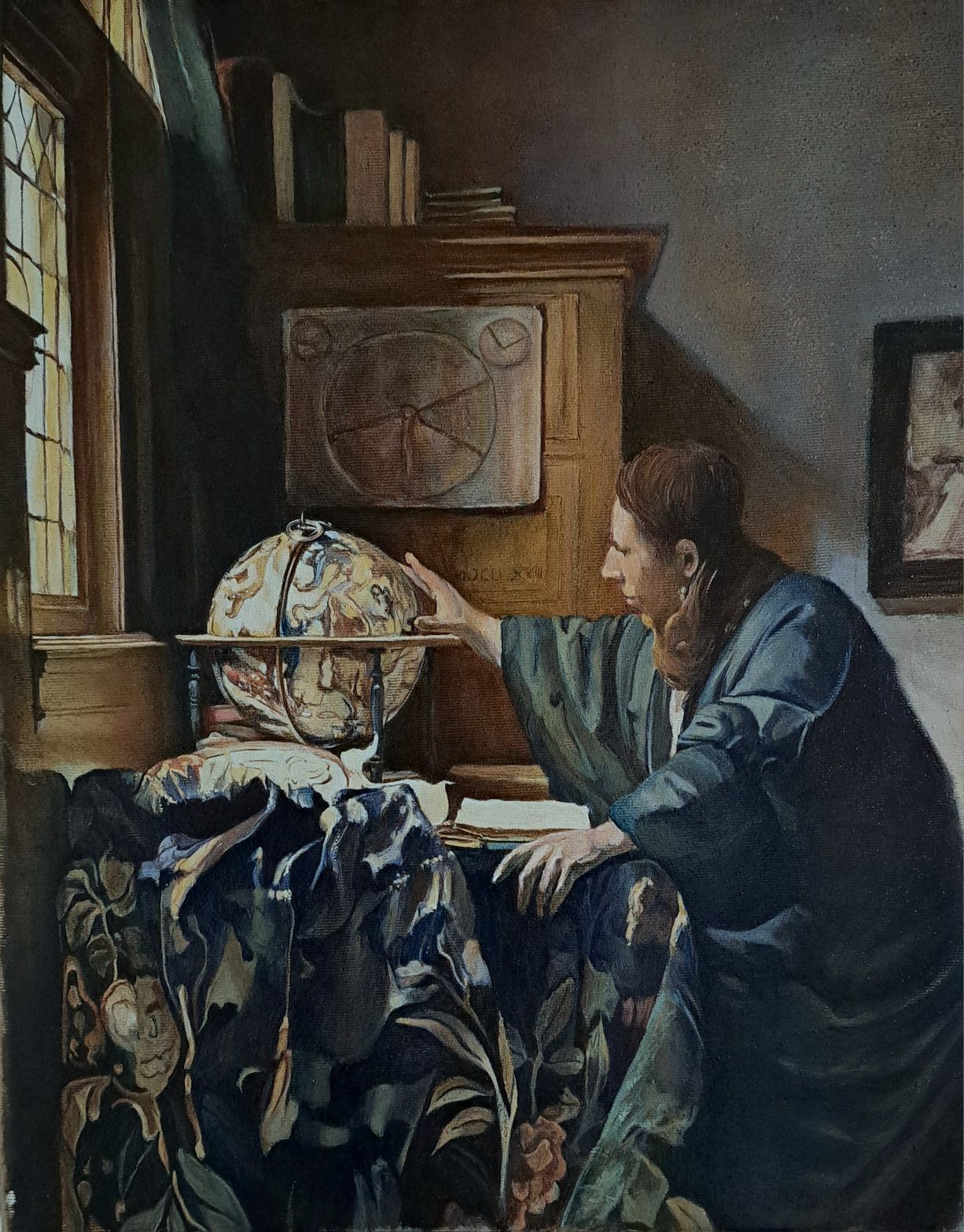Obraz olejny, kopia Vermeera