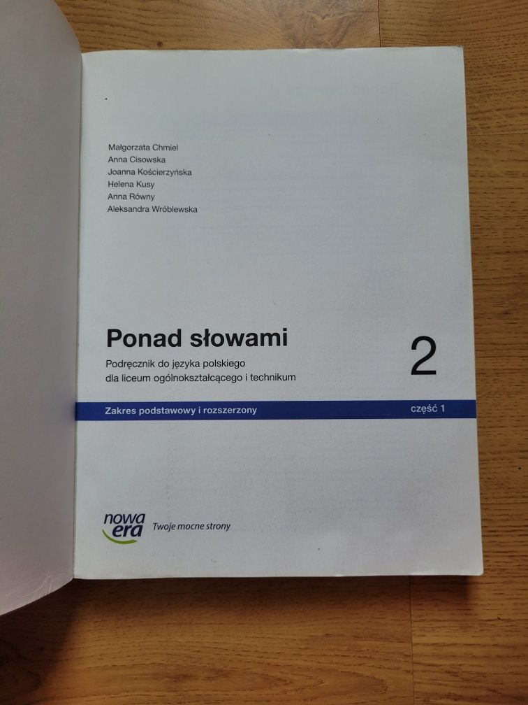 Ponad słowami 2 część 1. Zakres Podstawowy i rozszerzony