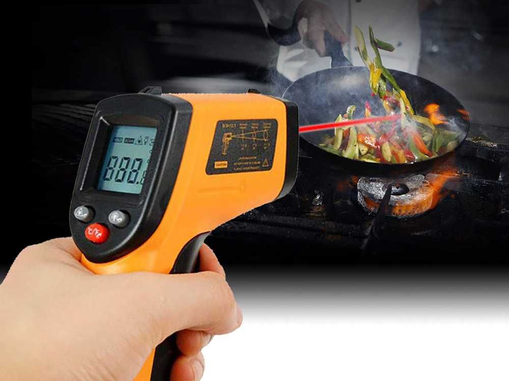 NEW! Pirometr termometr laserowy miernik LCD bezdotykowy -50 +380°C .