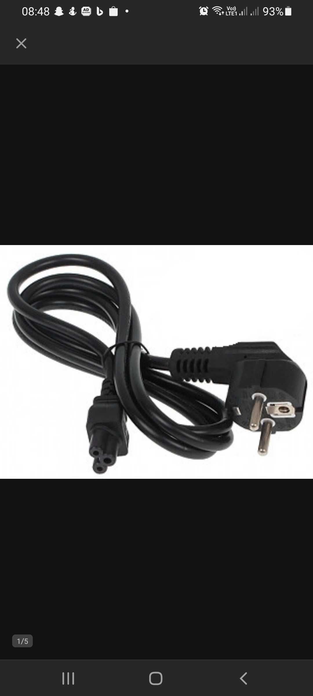 KABEL PRZEWÓD ZASILAJĄCY koniczynka do zasilaczy laptopów drukarek ITP
