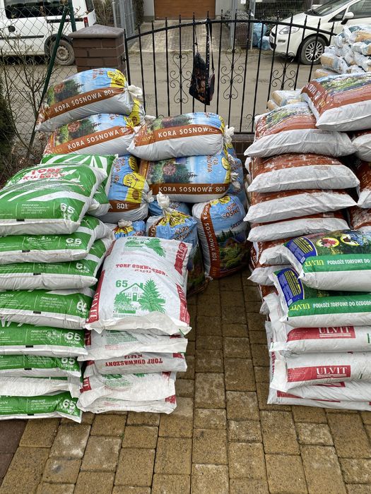 Ziemia, Kora, Kompost, Torf kwaśny i odkwaszony Obornik koński