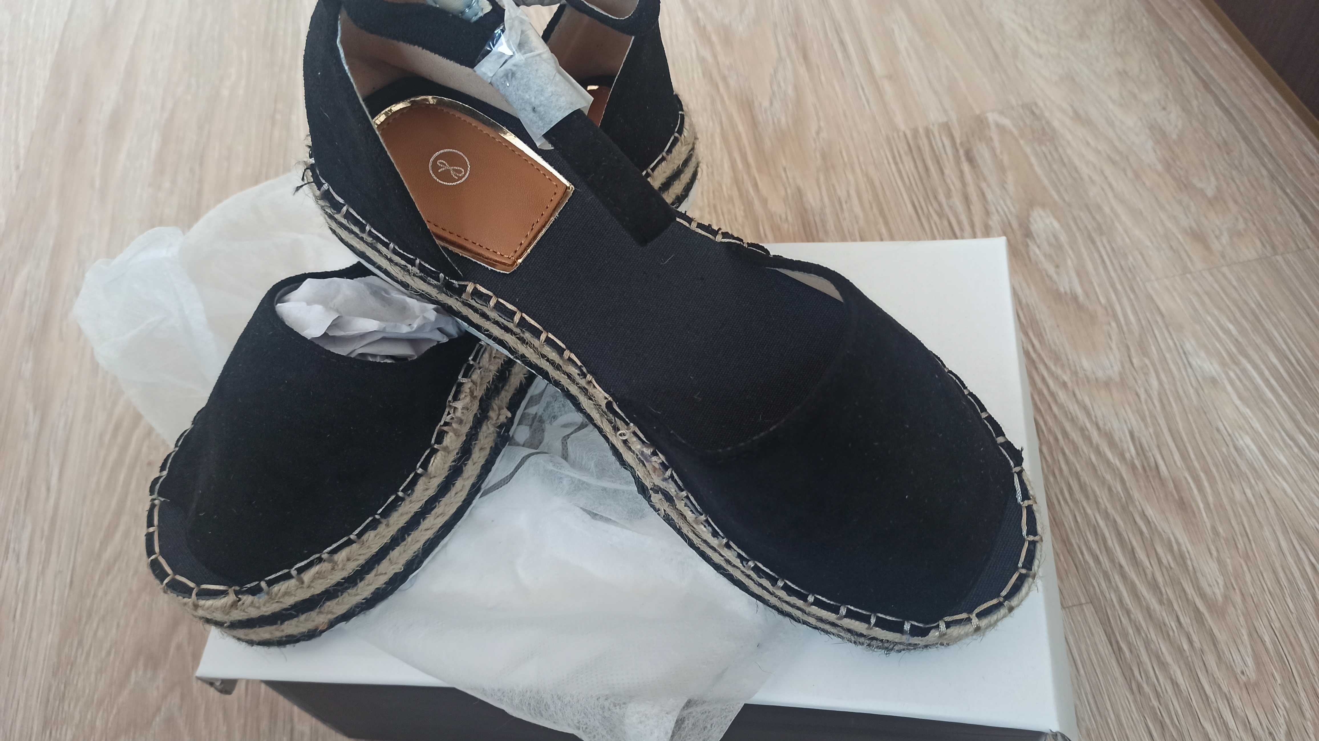 Espadryle czarne nowe