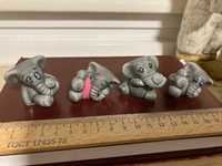 Игрушки Слоны Четыре смешных Слоника керамика Статуэтка  Днепр