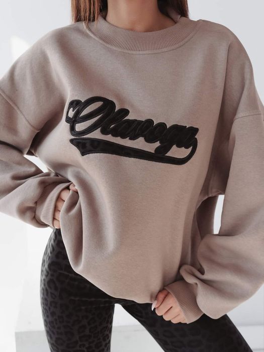Bluza damska OLAVOGA LEOPARD Detail beżowa UNI