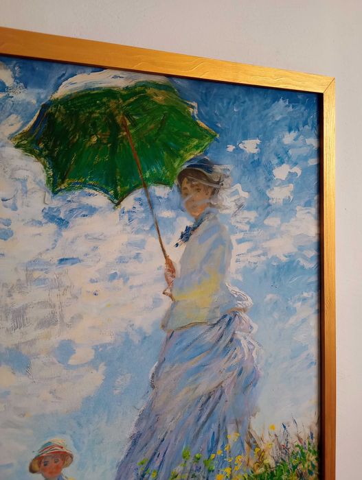 Obraz na płótnie -kobieta z parasolką, Claude Monet, 50x70cm