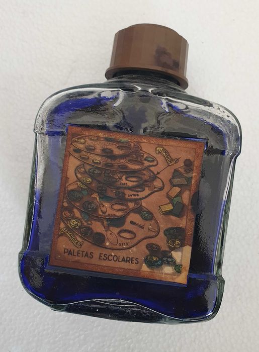 Frasco de tinta permanente SINO, antigo, para coleção