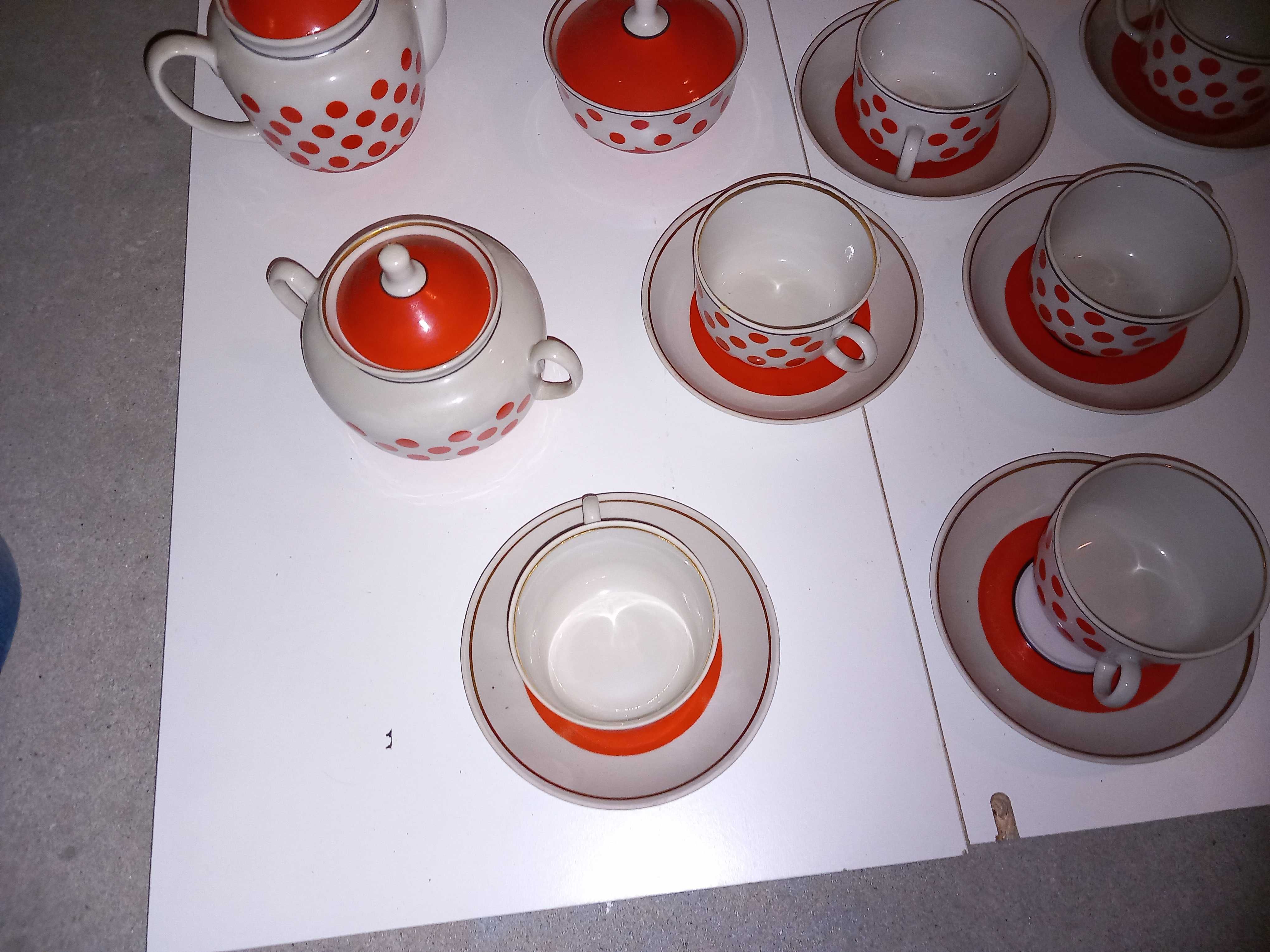 Ukraińska Porcelana Drużkiwka 9 elementów