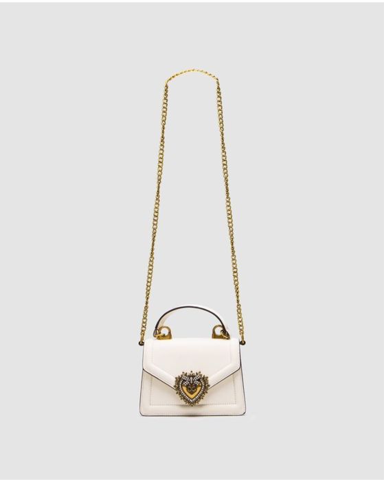 Сумка шкіряна біло-молочного кольору dolce&gabbana