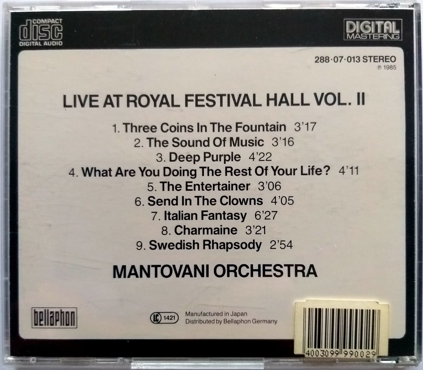 Montovani Orchestra Live At Royal Festival Hall vol.2 1985r